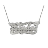 Script Design Single Nameplate with rolo link chain