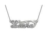 Script Design Single Nameplate rolo link chain