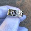 All Caps Script Name Ring