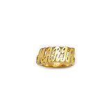 All Caps Script Name Ring