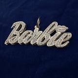 Extra Large Barbie Name Plate with Rope chain