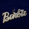 Extra Large Barbie Name Plate with Rope chain