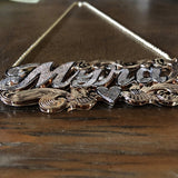 Our Grande Name Necklace with Rope chain