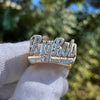 Large Script Name Ring