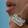 Large Script Name Ring