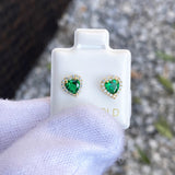Heart Stone Stud Earrings