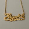 Script Design Single Nameplate with rolo link chain