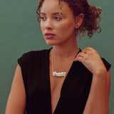 Shadow Back Nameplate with Cuban chain