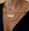 Breanna Nameplate with Figaro chain