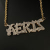 Chinese Double Nameplate with Rolo Link Chain