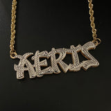 Chinese Double Nameplate with Rolo Link Chain