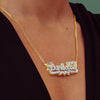 Shadow Back Nameplate with Cuban chain